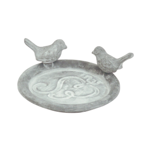 Pot Saucer with birds grey